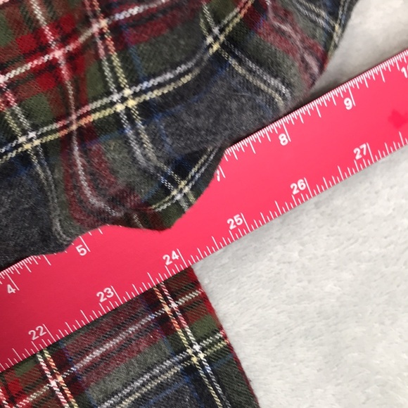 L.L. Bean Red & Gray Plaid Flannel Size M - Picture 6 of 7